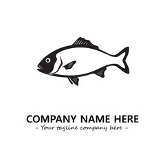Fish silhouette logo company design vector illustration
