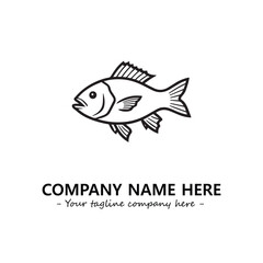 Fish silhouette logo company design vector illustration