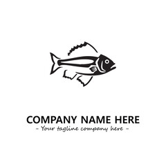 Fish silhouette logo company design vector illustration