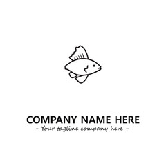 Fish silhouette logo company design vector illustration