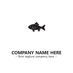 Fish silhouette logo company design vector illustration