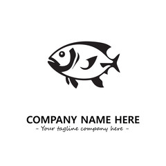 Obraz premium Fish silhouette logo company design vector illustration