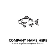 Fish silhouette logo company design vector illustration