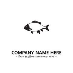 Fish silhouette logo company design vector illustration