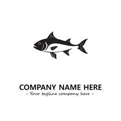 Fish silhouette logo company design vector illustration