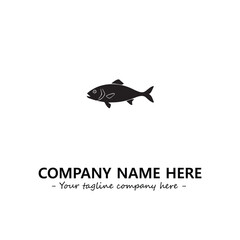Fish silhouette logo company design vector illustration