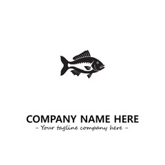 Fish silhouette logo company design vector illustration