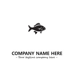 Fish silhouette logo company design vector illustration