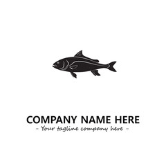 Fish silhouette logo company design vector illustration