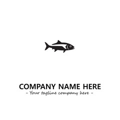 Fish silhouette logo company design vector illustration