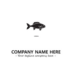Fish silhouette logo company design vector illustration