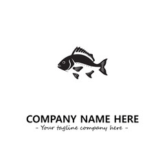 Fish silhouette logo company design vector illustration