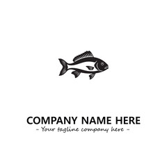 Fish silhouette logo company design vector illustration