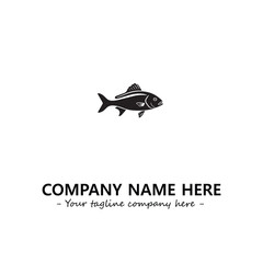 Fish silhouette logo company design vector illustration