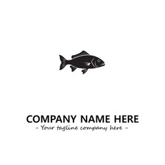 Fish silhouette logo company design vector illustration