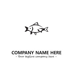 Fish silhouette logo company design vector illustration