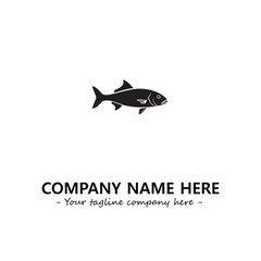 Fish silhouette logo company design vector illustration