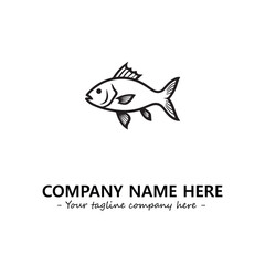 Fish silhouette logo company design vector illustration