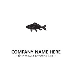 Fish silhouette logo company design vector illustration