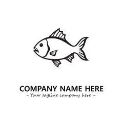 Fish silhouette logo company design vector illustration
