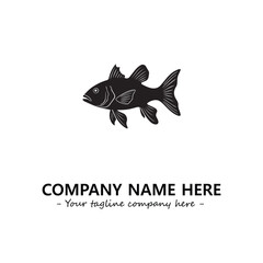 Fish silhouette logo company design vector illustration