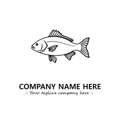 Fish silhouette logo company design vector illustration
