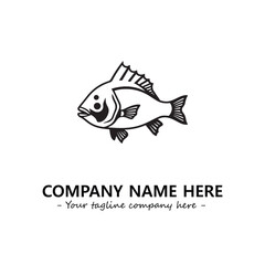 Fish silhouette logo company design vector illustration