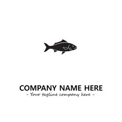Fish silhouette logo company design vector illustration
