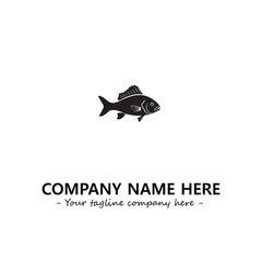Fish silhouette logo company design vector illustration