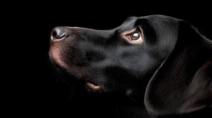 Black Labrador Dog Portrait