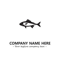 Fish silhouette logo company design vector illustration
