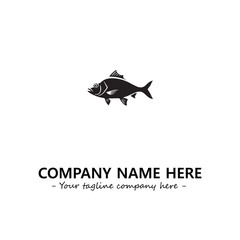 Fish silhouette logo company design vector illustration