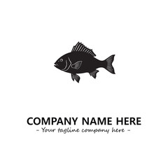 Fish silhouette logo company design vector illustration