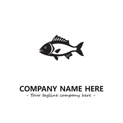 Fish silhouette logo company design vector illustration