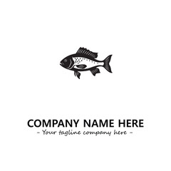 Fish silhouette logo company design vector illustration