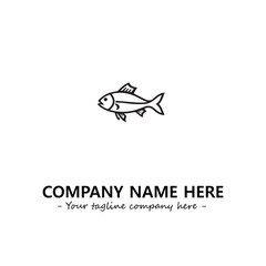 Fish silhouette logo company design vector illustration