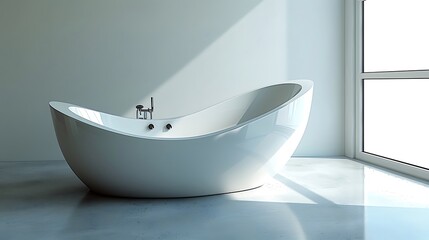 Oval freestanding bathtub ceramic build high resolution picture