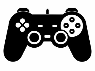 Game controller silhouette vector, Video game controller, joystick