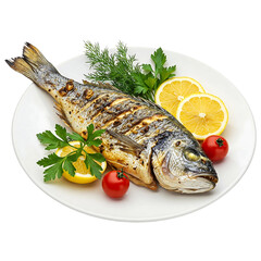 grilled fish with vegetables