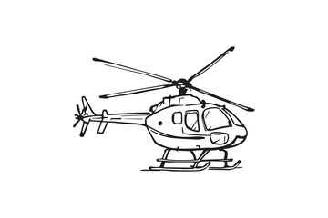 Helicopter line art 