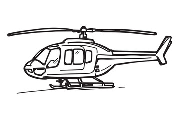 Helicopter line art 