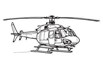 Helicopter line art 