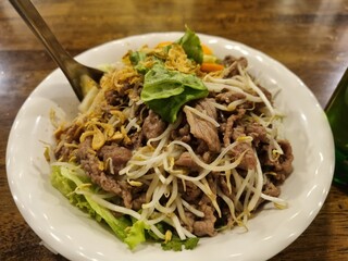 stir fried noodle with beef