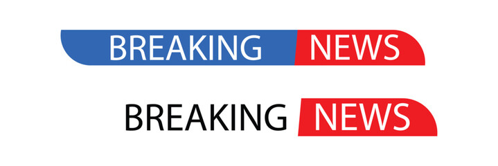 Breaking news headline icon, vector illustration . EPS 20 .