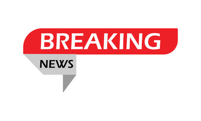 Breaking news headline icon, vector illustration . EPS 20 .