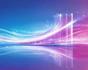 Abstract digital art with vibrant colors and light effects