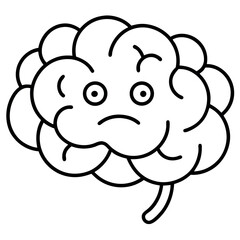 Funny cartoon character head, a smiling mammal illustration