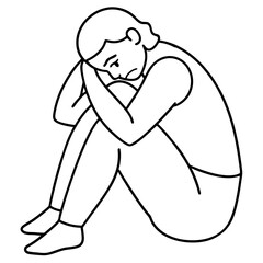 Mental Health Icon – Symbol of Anxiety and Psychological Stress