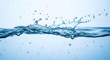 Crystal-Clear Water Splash: A Stunning Close-Up of Pure H2O