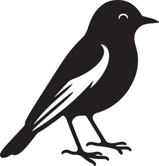 Doel Bird Black Silhouette Vector, National Bird Clipart & Minimal Nature Design